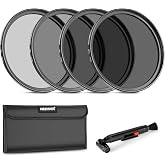 Neewer 72mm ND Filter Kit: ND2 ND4 ND8 ND16, Lens Cleaning Pen, Neutral Density Filter Pouch and Accessories Kit Compatible w