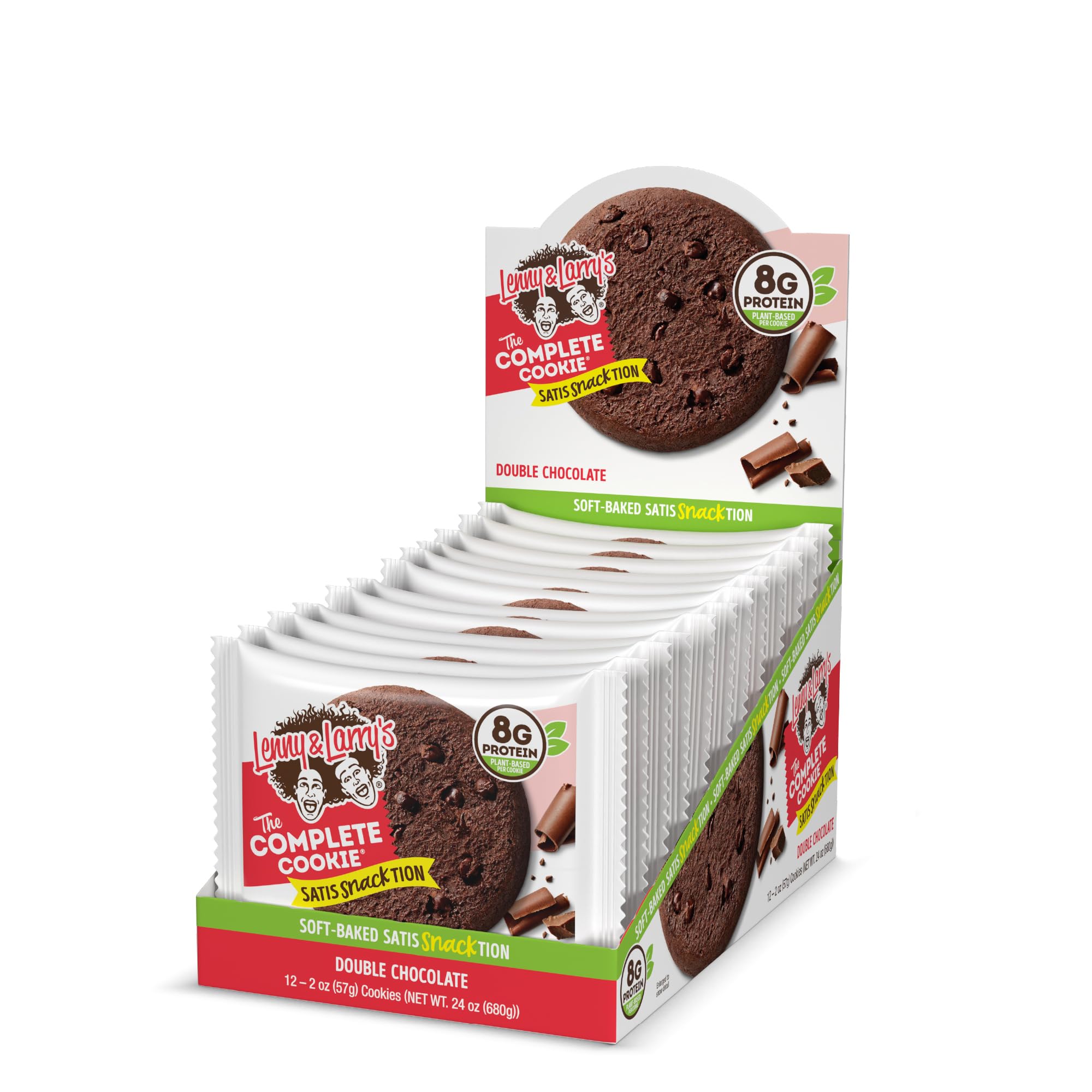 Lenny & Larry's The Complete Cookie, Big Time Brownie, Soft Baked, 8g Plant Protein, Vegan, Non-GMO, 2 Ounce Cookie (Pack of 12)