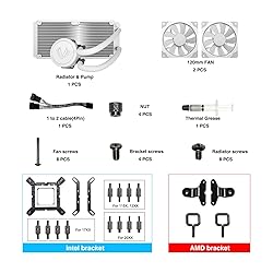 Vetroo V240 White Liquid CPU Cooler 240mm