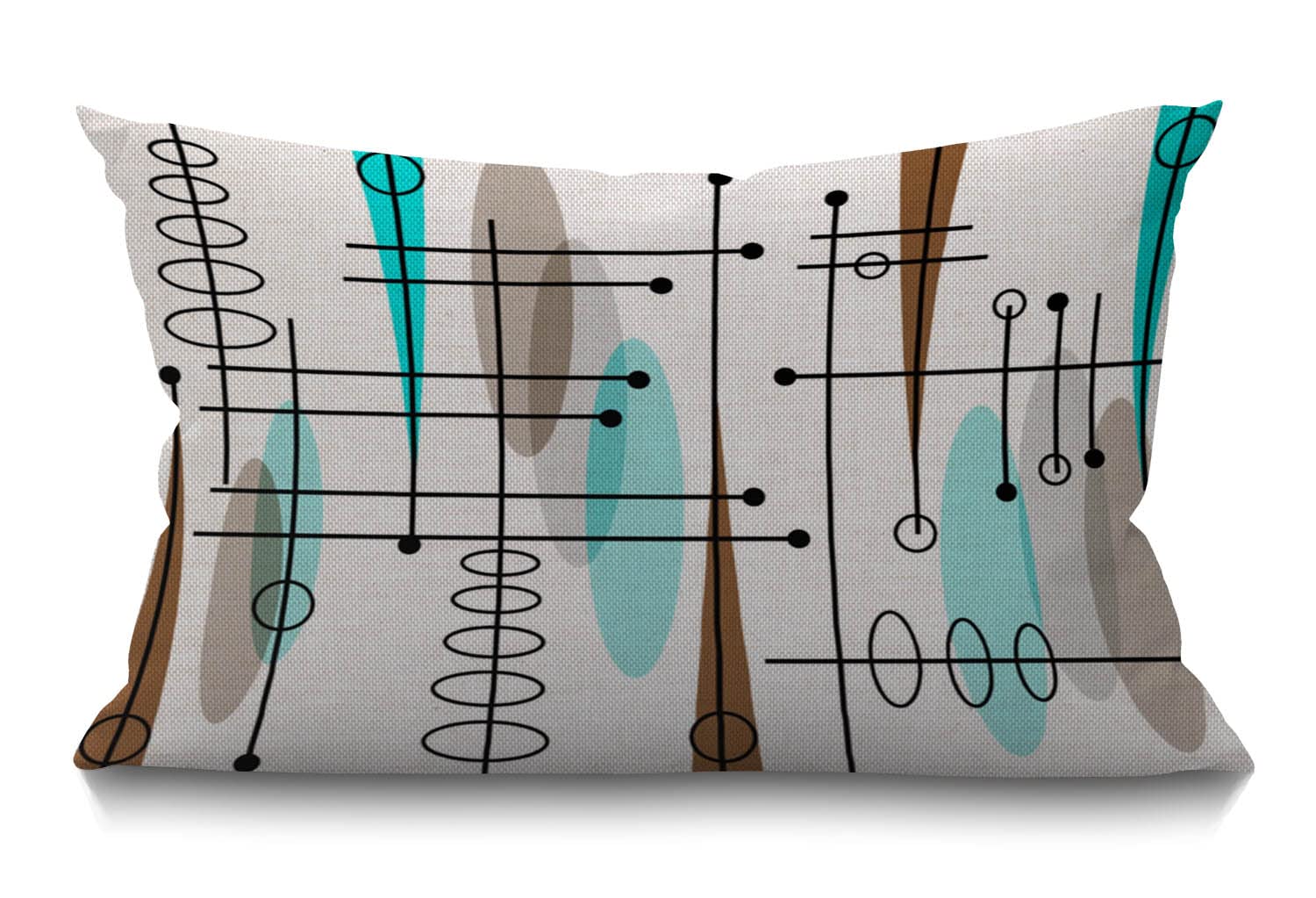 BGBDEIA B0895P7MYV Mid-Century Modern Atomic Inspired Farmhouse Cushion Cover 12x20 Inch,Home Decorative Throw Pillow Case Pillow Cover,Home Gifts,Housewarming Gift 30 x 50 cm