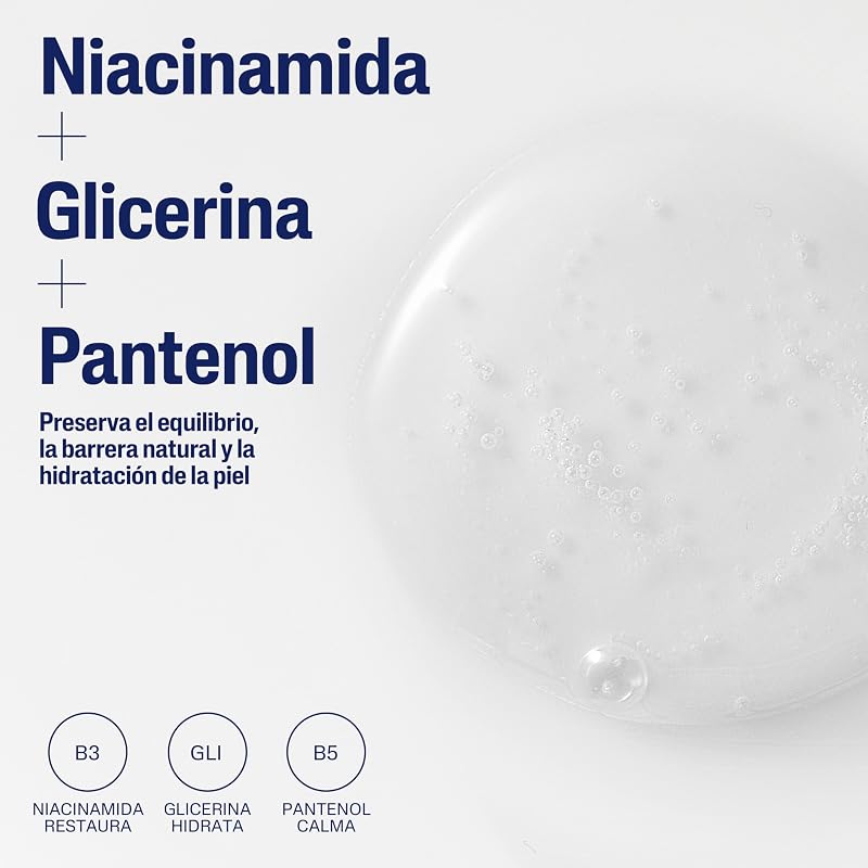 ® Gel Limpiador Facial 236ML, Piel Sensible, Mixta a Grasa, Limpia en Profundidad, exceso Sebo y maquillaje y Minimiza Poros, con Niacinamida, Glicerina y Pantenol.