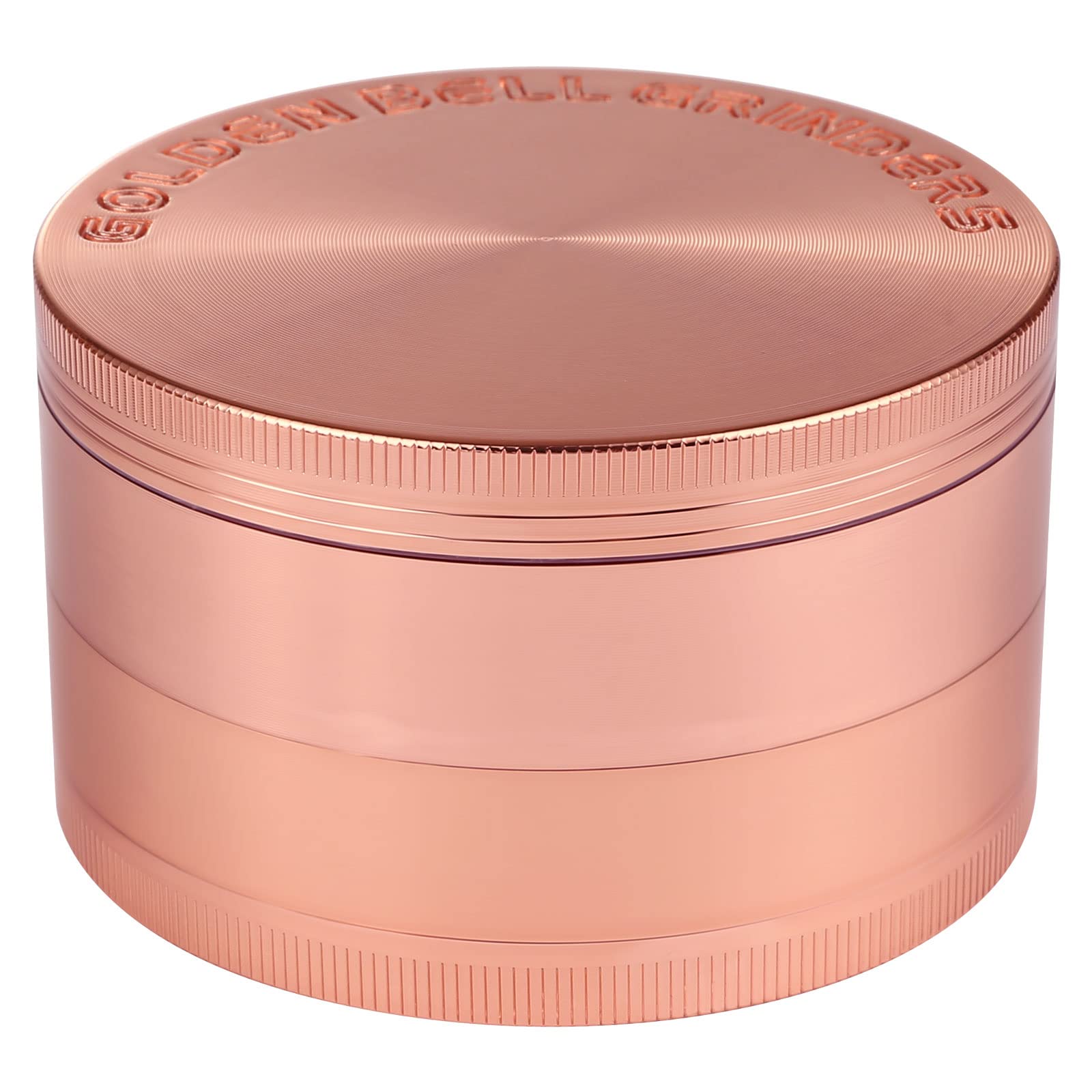 Golden Bell 3 inch Grinder 4 Layers Spice Grinder Zinc Alloy Grinder - Rose Gold