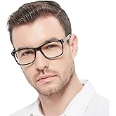 OCCI CHIARI Reading Glasses Men Fashion Rectangle Readers(1.0 1.25 1.5 1.75 2.0 2.25 2.5 2.75 3.0 3.5 4.0 5.0 6.0)