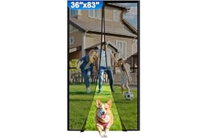 Magnetic Screen Door,Door Screens with Magnets Heavy Duty,Door Screen Size 36" x 83" with Automatic Block Closure Walk，Fits D