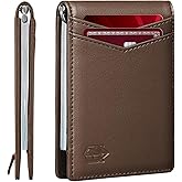 Zitahli Wallet for Men-6 Slots ID Window-Mens Wallets-Slim Wallet Classic Spring Money Clip RFID Blocking-Gift for Men