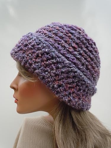 purple stocking cap