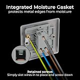 BG Electrical Nexus Metal Single 2 Way Light Switch Black Nickel 20A NBN12 view 5