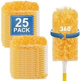 25Pcs Heavy Duty Duster Refills for Swiffer Duster | Unscented Disposable Dusters Kit for Cleaning Dusting Furniture Blind Ceiling Fan, Multi Surface 360 Feather Duster