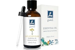 GM Gumili Helichrysum Essential Oil, 100% Pure Undiluted Helichrysum Oil for Skin, Diffuser, Massage, Relaxation - 30ml/1 oz