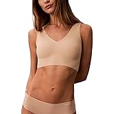 Calvin Klein Womens Invisibles Comfort Seamless Lightly Lined V Neck Bralette Bra