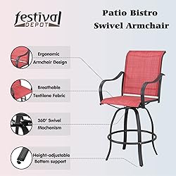 Festival Depot 6pcs Patio Dining Set Bar Height