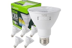 Greenlite PAR38 LED Flood Light Bulbs, 12W (120W Eqv), Enery Efficient Outdoor LED Light Bulb, 5 Color Selectable (2700K-5000