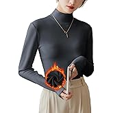 LIWEGHT Women's Long Sleeve Turtleneck Shirts 2024 Fall Fashion Winter Thermal Underwear Basic Mockneck Top Clothes for Women