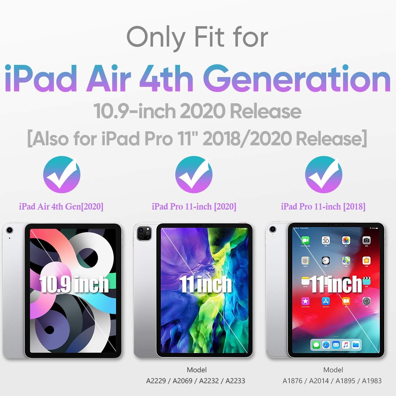 SEYMCY Case for iPad Air 5th/4th Generation 10.9 inch 2022/2020, Full-body Shockproof with Screen Protector - Image 3