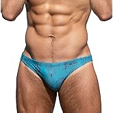 EASEJUICY Mens Bikini Swimwear Sexy Swimsuit Gradient Design Swim Briefs with Drawstring Low Waist Bathing Suit