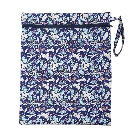 DZT1968 Reusable Wet Diaper Pad Newborns Foldable artoon Waterproof Wet Reusable Washable Portable Diaper Bag Storage Bag by