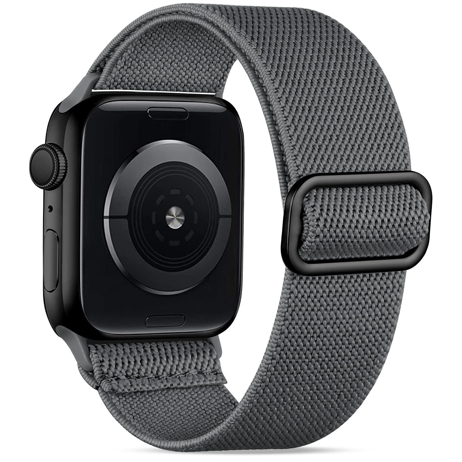 Wepro Strap Compatible with Apple Watch 40mm 38mm 41mm 42mm for Women/Men, Stretchy Adjustable Nylon Stylish Replacement Strap for Apple Watch SE/Ultra/iWatch Series 10 9 8 7 6 5 4 3 2 1, Gray โ image 1