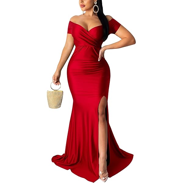 Amazon.com: BELLA BARNETT Red High Slit Corset Dress for Women Slit Flowy  Dress Crystallized Formal Dress Strapless Cocktail Dress Maxi Evening Dress  Ruched Dress : Clothing, Shoes & Jewelry