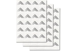 GOONAVI 15 Sheets 360 Pcs Acid-Free Photo Corners, Self-Adhesive Mounting for Wedding Scrapbook Supplies, DIY Photo Album, Journal, Guest Book, Memory Book (Sliver)