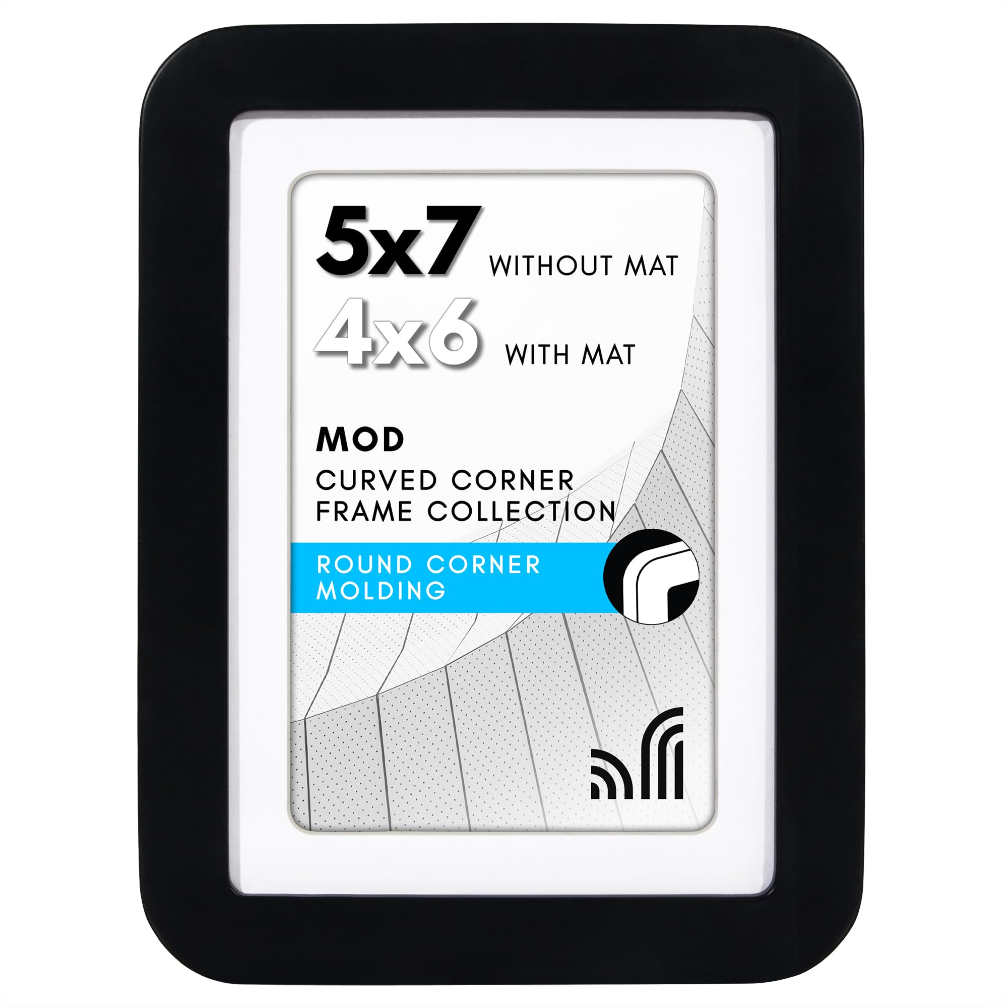 Photo 1 of Americanflat 5x7 Picture Frame with Round Corner Molding 