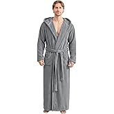 PJGGZ Bathrobes for Men Full Length - Soft Absorbent Long Towel Robes with Hood (Available for Big and Tall)