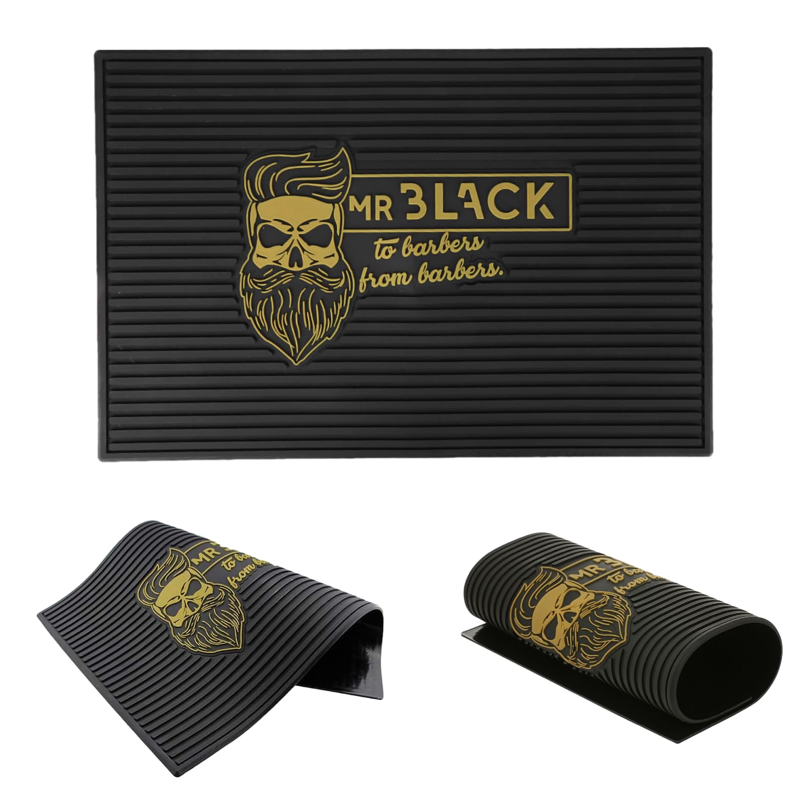 Barber Hairdressing Mat, Rubber Barber Station Mat Heat-Resistant Pad PU Hairdressing Tool Tabletop Non-Slip Mat Bar Rubber Mat Service Mat Cushion Salon Home Tools