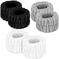 Women's Wrist Towels for Washing Face, Microfiber Spa Wash Band, Washing Wristbands, Absorbent Sweatband Girls Prevent Water from Spilling Down Your Arms 6PCS