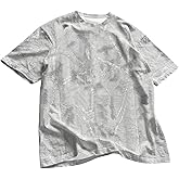 SOLY HUX Men's T Shirts Short Sleeve Crew Neck Camo Print Tee Tops Hip Hop Streetwear
