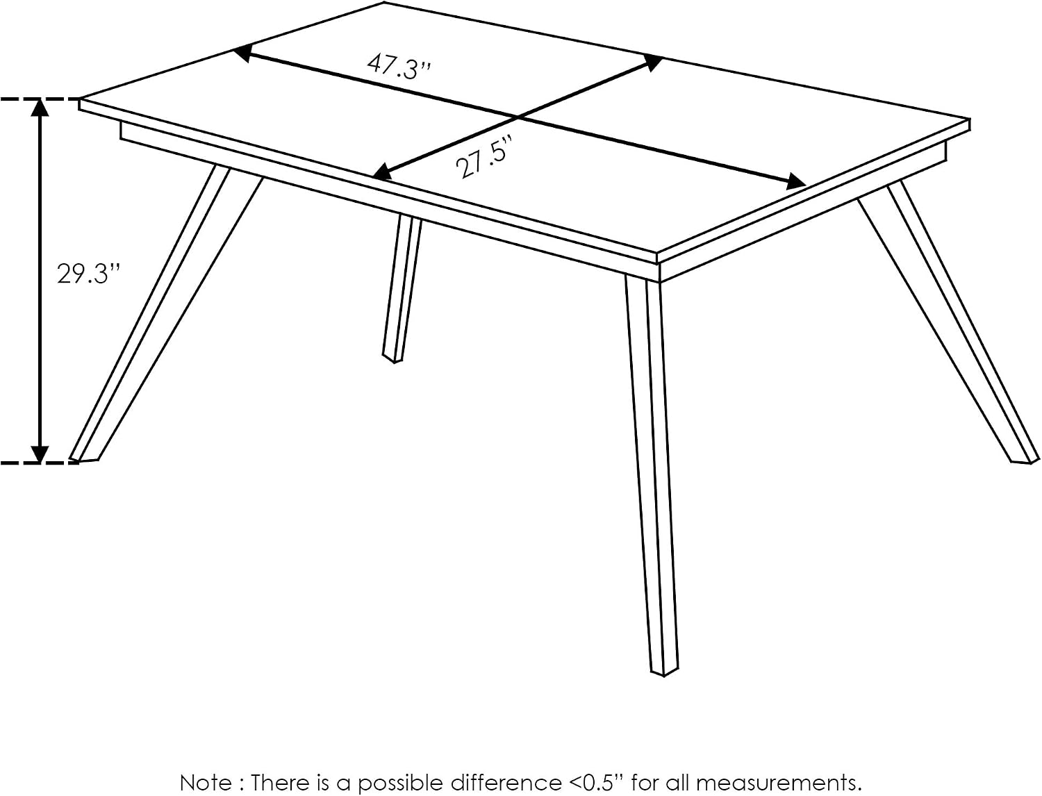 Furinno Redang Outdoor 4-Leg Rectangular Smart Top Table, Paladina, Rectangular Top - Image 3