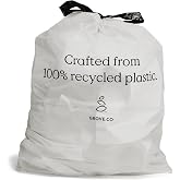 Grove Co. Recycled Plastic Ultra Strong Trash Bags, 13 Gallon, 20 Count | Tall Kitchen Garbage Bag; Tear-Resistant; Easy-Tie Closure; Ultra Strong; Unscented