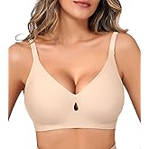 HEPOE Wireless Bras for Women, No Underwire Bras, Seamless Push Up Full Coverage Bralettes Comfortable Everyday Bralette