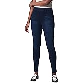 SPANX Jean-Ish Ankle Leggings - Everyday Leggings - Classic Jean Look - Hidden Core Shaping - Comfortable Denim Alternative - Twilight Rinse - Petite, 24.5 Inch Inseam - Large
