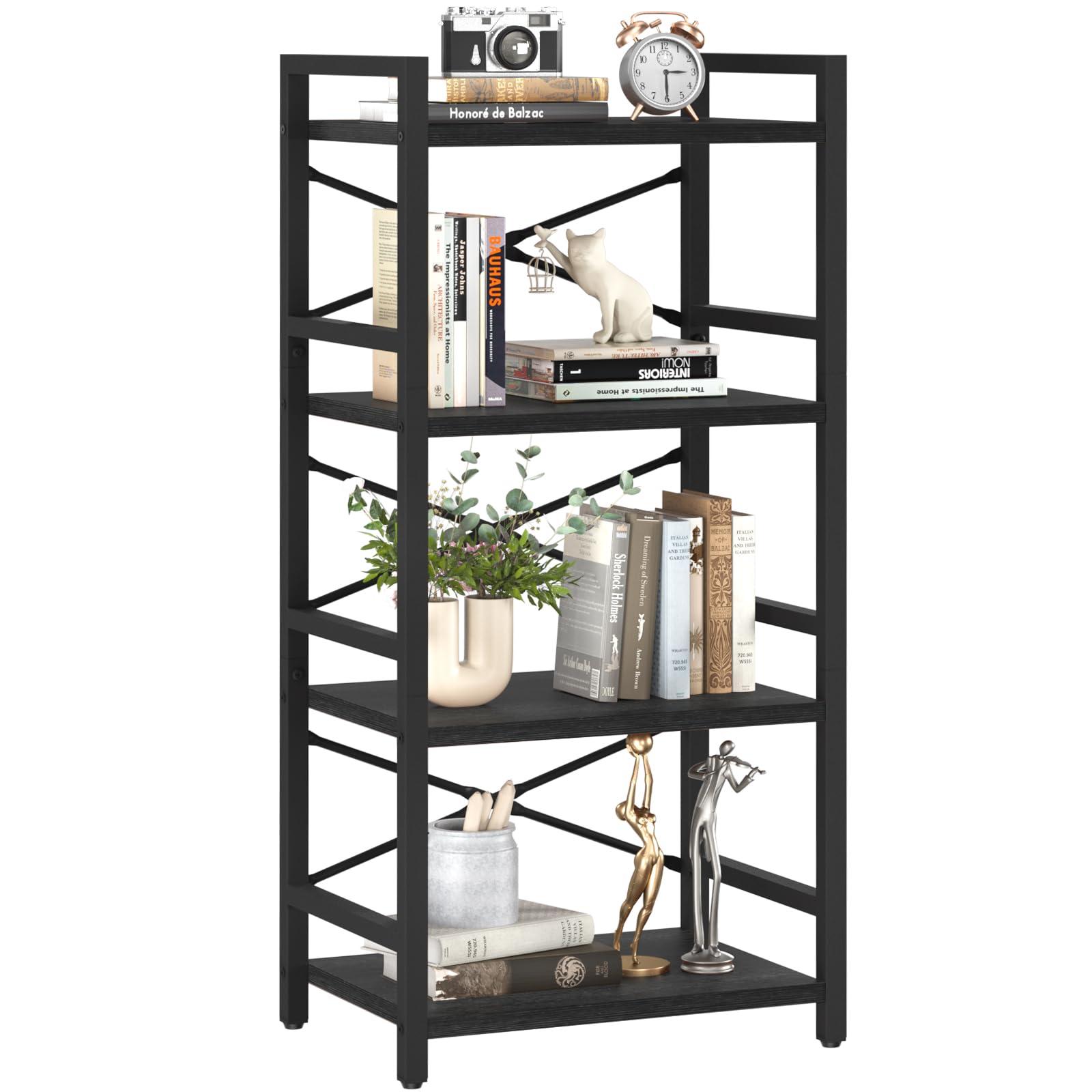 Yoobure 4 Tier Bookshelf - Small Book Shelf