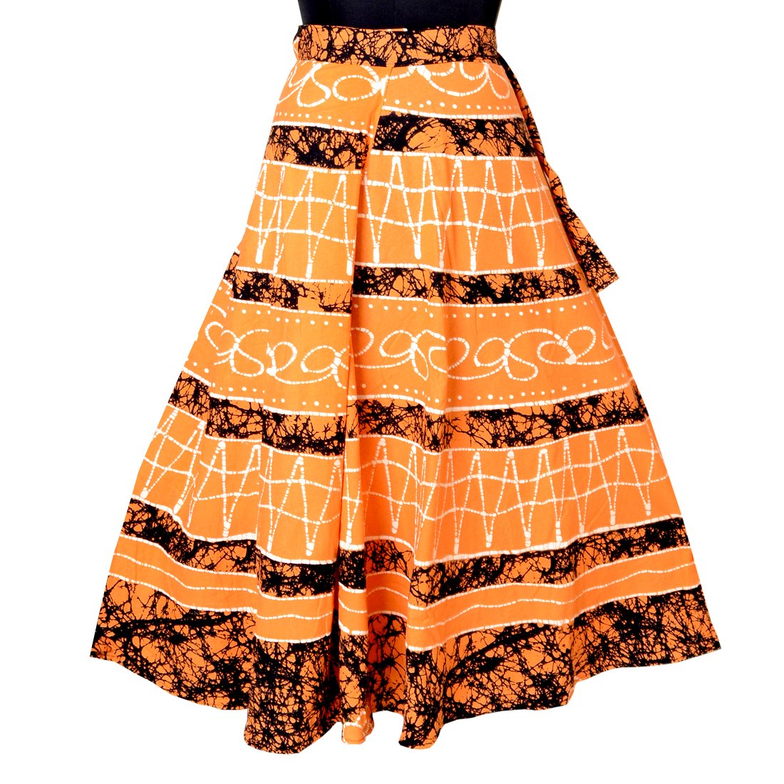 silver organisation cotton jaipuri wrap around elegant printed skirt