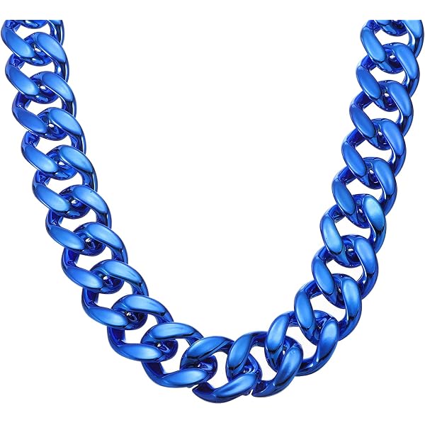 Remuuly Collana A Catena Grossa In Plastica, Stile Hip Hop E Punk, Regolabile, Accessorio Per Halloween