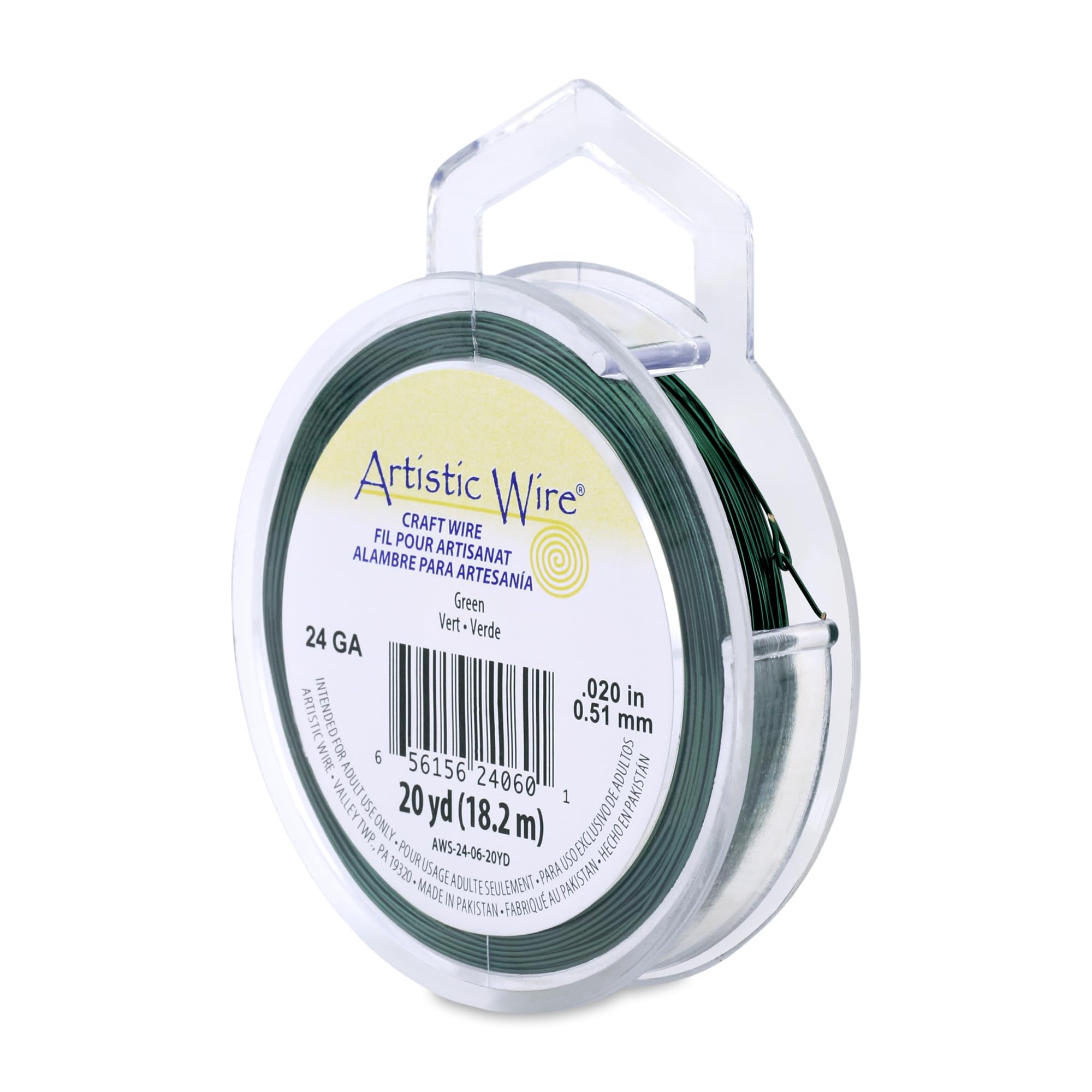 Beadalon 20-Yards Artistic 24-Gauge Wire, Green — image 1