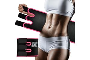 NEWCOO Sweat Waist Trainer For Women Men Waist Trimmer Sweat Belt Band Stomach Wrap Faja For Workout Lower Belly Fat