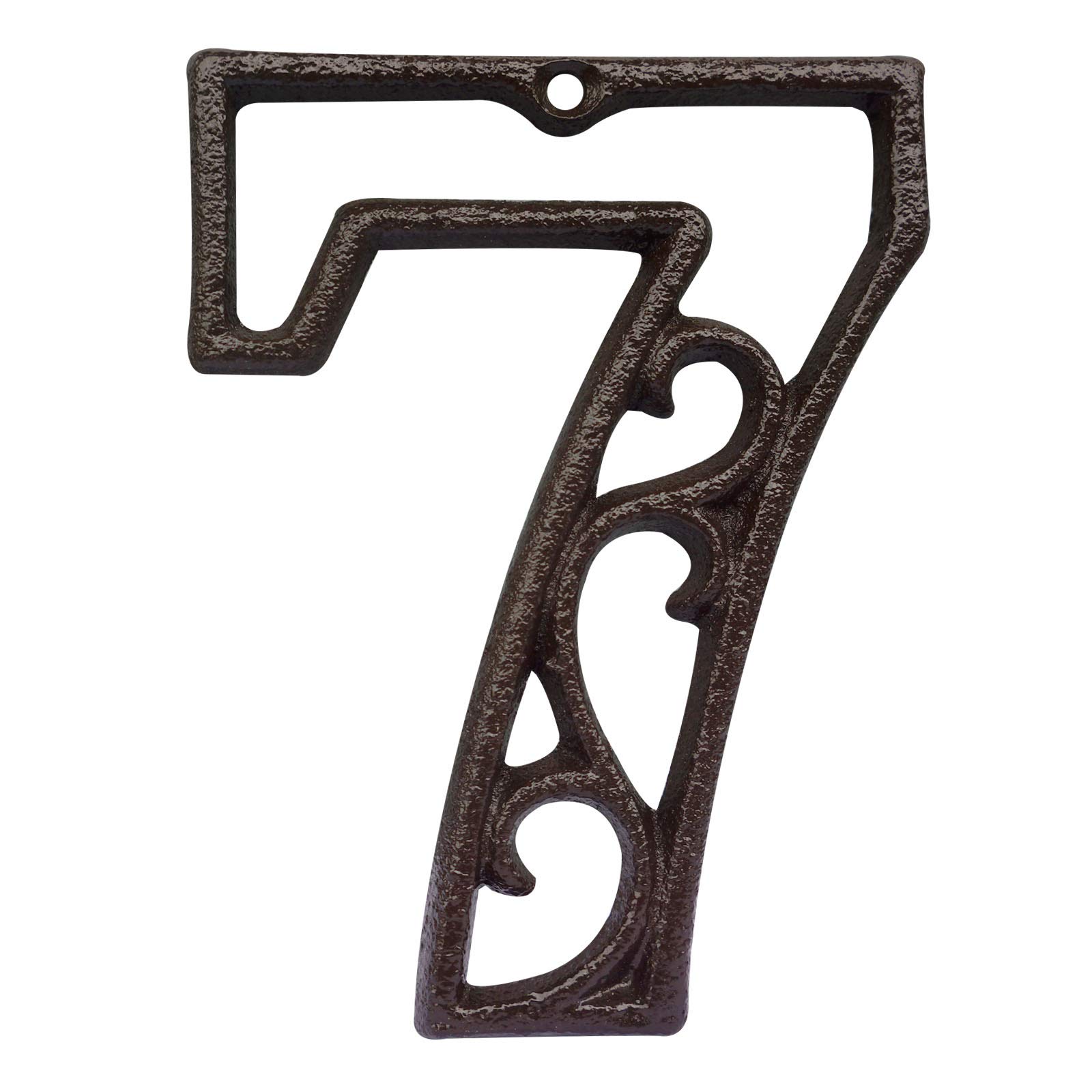 Decorative House Numbers-4.6 Inch High Rustic Cast Iron Home Address Number (Number 7)
