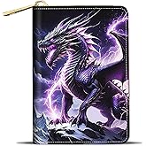 JDHJFBFJNP Credit Card Holder Wallets for Women, Small RFID Wallet Slim Leather Card Organizer Case with Zipper, Dragon