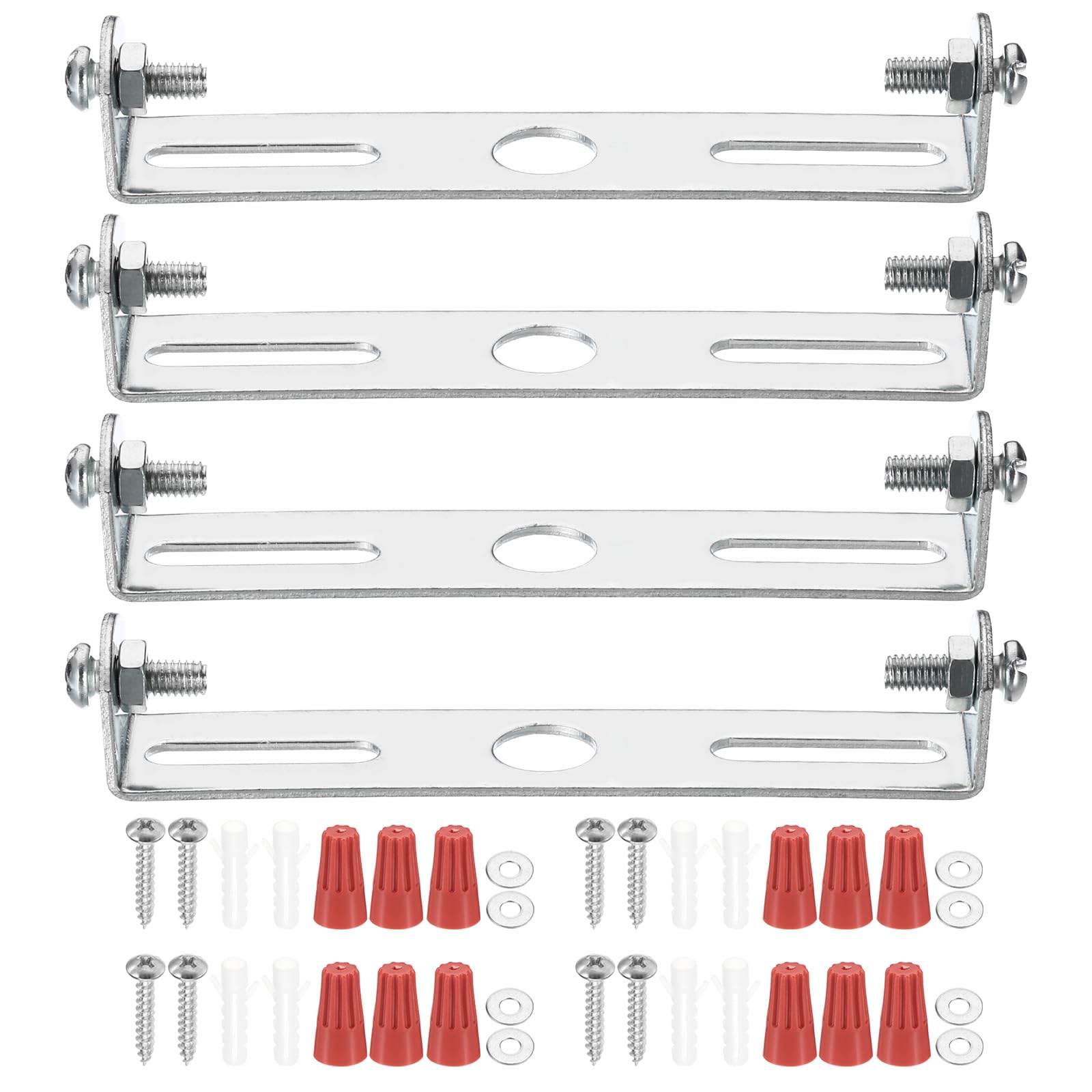 PATIKIL 90mm (3.54") Universal Light Fixture Mounting Bracket Kit, 4 Set Light Crossbar Ceiling Light Plate with Screw for Wall Light Ceiling Light Pendant Chandelier