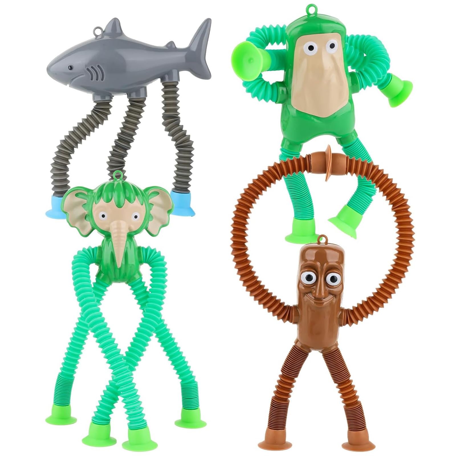 4Pcs Italian Brainrot Toys, Pop Tubes Sensory Toy, Toddler Fidget Toys for Airplane Car Activities, Italian Brainrot Pop Tubes Fidget Sensory Toys, Gift Birthday Party Favors