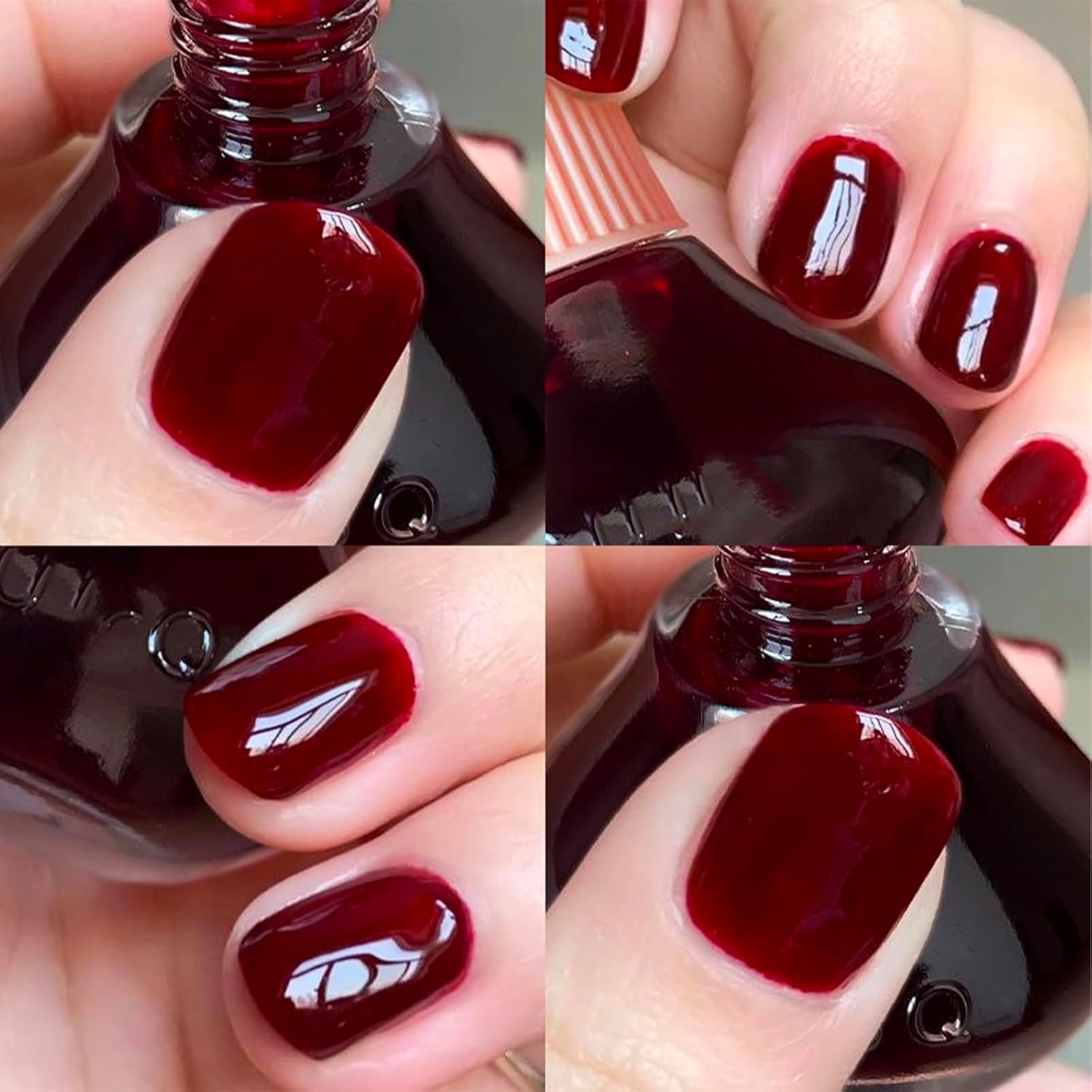 Cherry Red Nail Polish, 12ml Red Quick Dry Nail Lacquer for Nail Art Varnish, 0.41 fl oz - Image 4