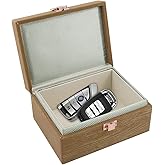 JXE JXO Faraday Box, Faraday Key Fob Protector, Faraday Cage, Key Fob Signal Blocker Box (Mini Imitation Wood)