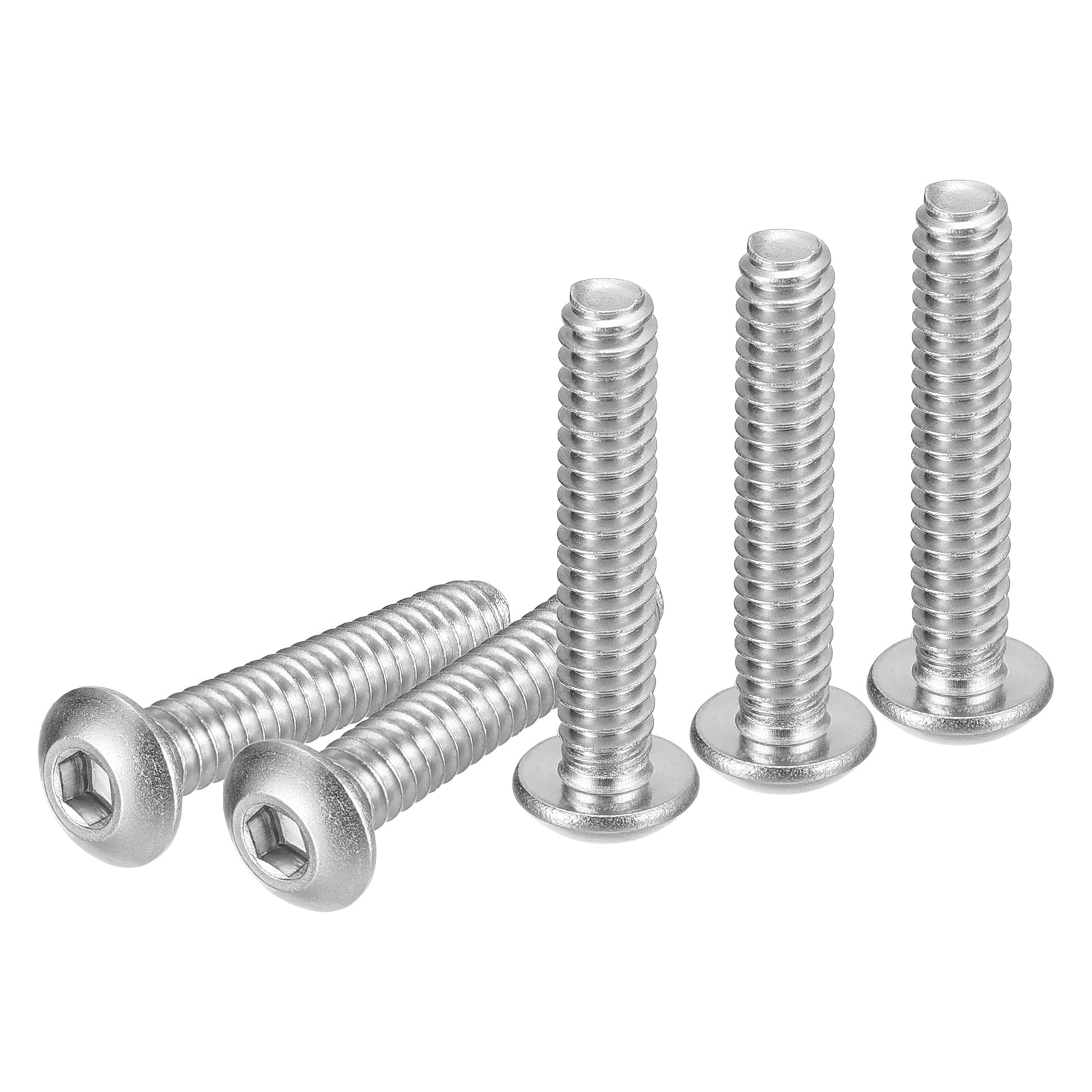 DTGN #10-24x1" Button Head Socket Cap Screws - 50Pack - Good for Machine - 304 Stainless Steel 18/8 - Hex Drive Full Thread UNC Fasteners — image 1