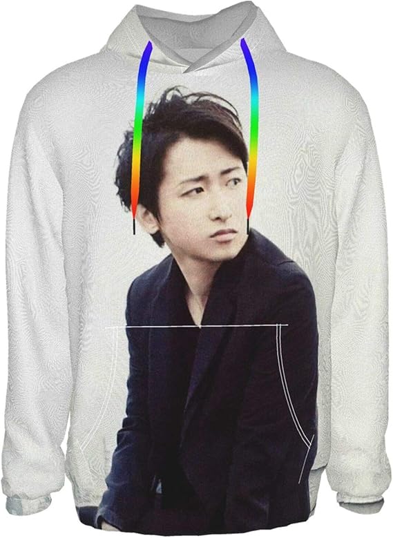 Amazon Co Jp 春 秋 冬 大野智 おおの さとし 2 メンズ 長袖 パーカー 厚手 Tシャツ面白い図案 デザイン カジュアル ファッション プルオーバー パーカー スポーツウェア 男女兼用 服 ファッション小物