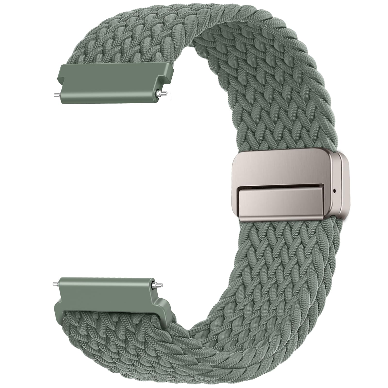 Yoohoo 18mm Watch Strap Braided Magnetic Compatible with Venu 2S/Venu 3S,Quick Release Replacement Sport Loop Watch Straps for Men and Women