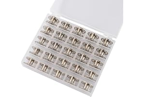 DGTANGYIN 25Pcs bobbins for Sewing Machine, Sa156 Bobbins Plastic Bobbins with Case for Brother, Bro-Ther, Singer, Sewing Machine Accessories (Metal)