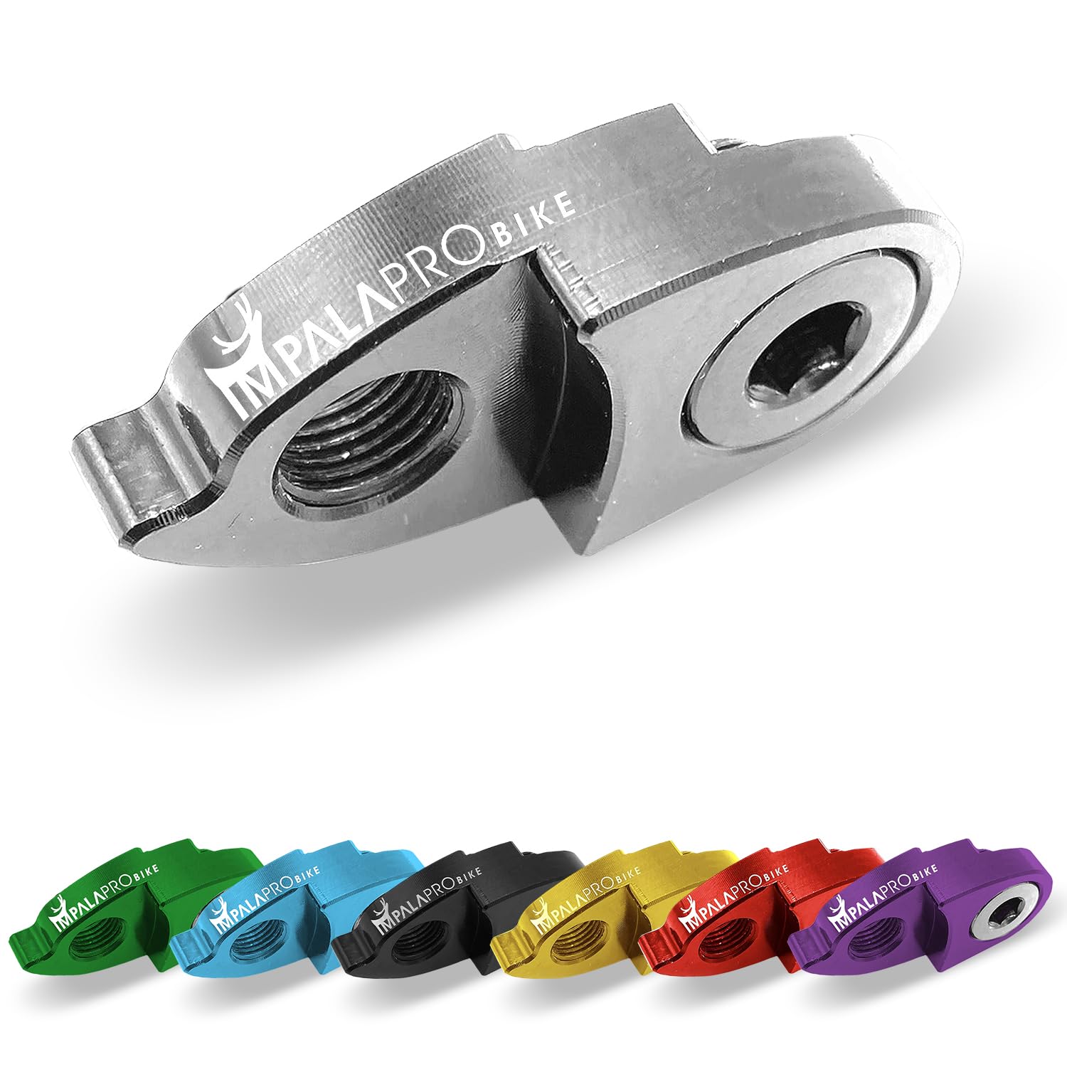 IMPALAPRO BIKE Rear Derailleur Hanger Extender - Shimano Derailleur Hanger - Carrera Gear Hanger - Rear Derailleur Extender - Bike Derailleur Hanger - High Durability and Compatibility (Silver)