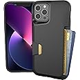Smartish® iPhone 12/12 Pro Wallet Case - Wallet Slayer Vol. 1 [Slim Thin + Protective] Credit Card Cash Holder - Drop Tested Hidden Card Slot Cover Compatible with Apple iPhone 12 - Black Tie Affair
