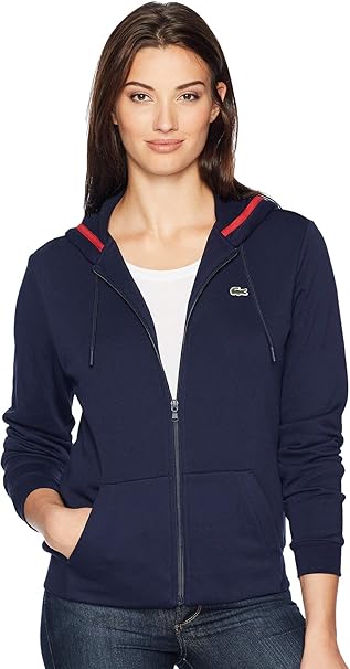 lacoste zip up fleece